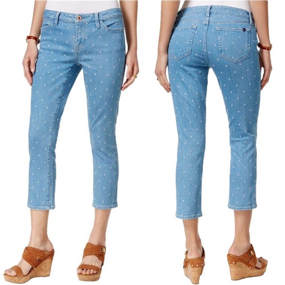 Tommy Hilfiger | Polka Dot Cropped Slim Fit Jeans - Picture 6 of 6